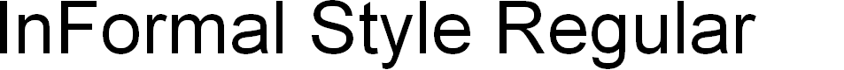 Preview image for InFormal Style Regular