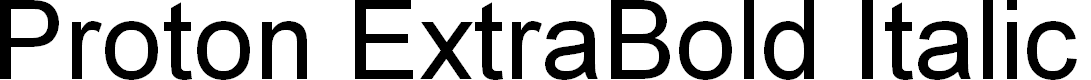 Preview image for Proton ExtraBold Italic
