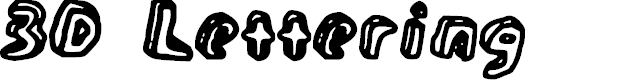 Preview image for 3D_Lettering Font