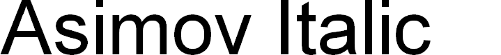 Preview image for Asimov Italic