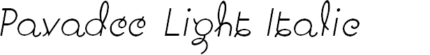 Preview image for Pavadee Light Italic