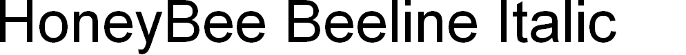 Preview image for HoneyBee Beeline Italic