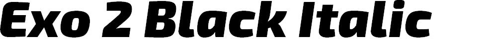 Preview image for Exo 2 Black Italic