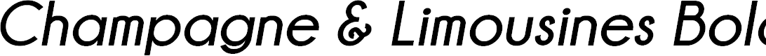 Preview image for Champagne & Limousines Bold Italic