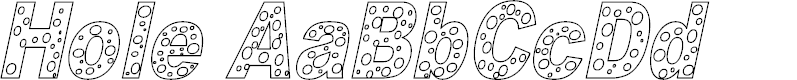 Preview image for HOLE 3 cursive outline