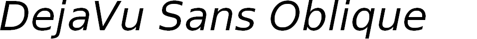 Preview image for DejaVu Sans Oblique