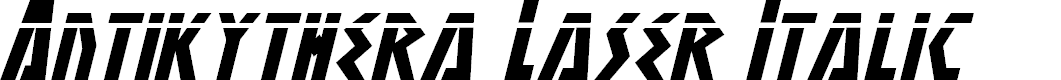 Preview image for Antikythera Laser Italic