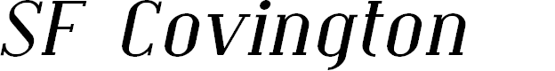Preview image for SF Covington Exp Italic