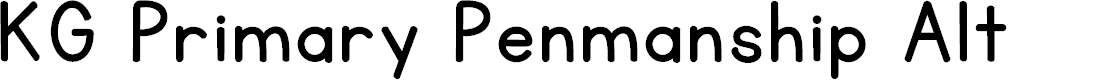 Preview image for KG Primary Penmanship Alt