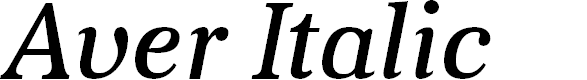 Preview image for Aver Italic