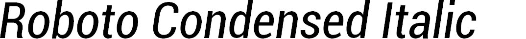 Preview image for Roboto Condensed Italic