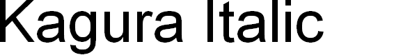 Preview image for Kagura Italic