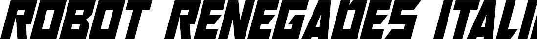Preview image for Robot Renegades Italic
