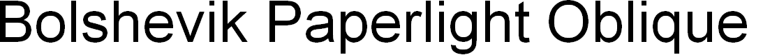Preview image for Bolshevik Paperlight Oblique