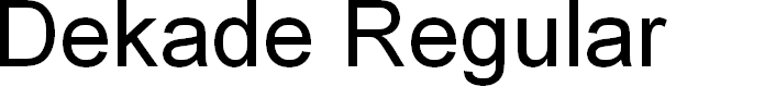 Preview image for Dekade Regular