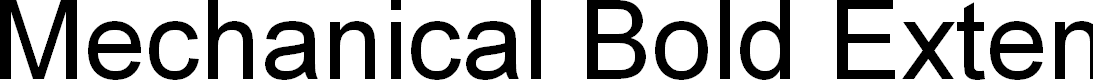 Preview image for Mechanical Bold Extended