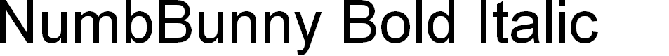 Preview image for NumbBunny Bold Italic