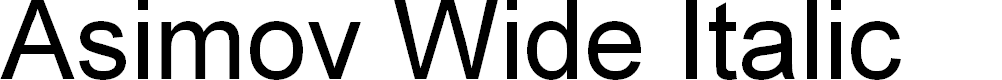 Preview image for Asimov Wide Italic