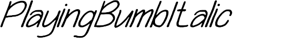 Preview image for Playing Bumb Italic