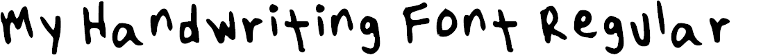 Preview image for My Handwriting Font Regular