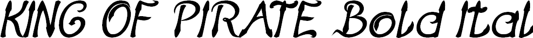 Preview image for KING OF PIRATE Bold Italic