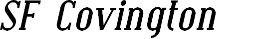 Preview image for SF Covington Bold Italic