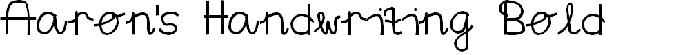 Preview image for Aaron's Handwriting Bold