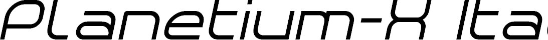 Preview image for Planetium-X Italic Demo