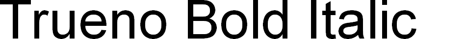Preview image for Trueno Bold Italic