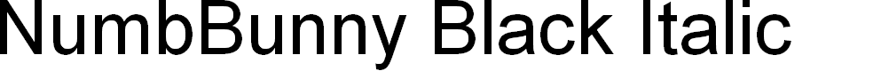 Preview image for NumbBunny Black Italic