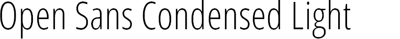Preview image for Open Sans Condensed Light
