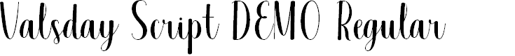 Preview image for Valsday Script DEMO Regular