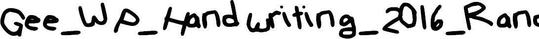 Preview image for Gee_WP_Handwriting_2016_Rando Book