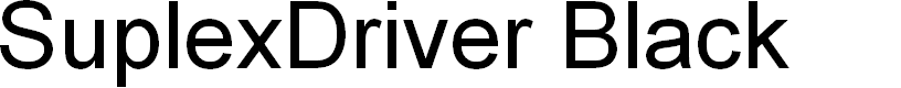Preview image for SuplexDriver Black Font