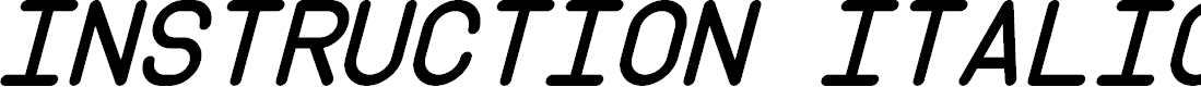 Preview image for Instruction Italic