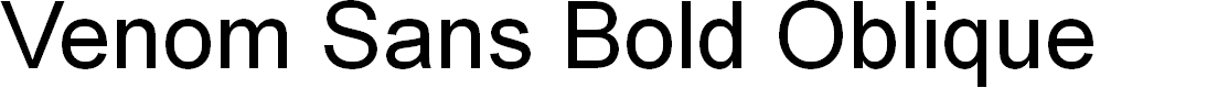 Preview image for Venom Sans Bold Oblique