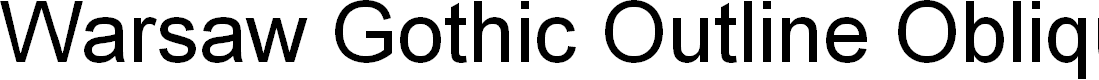 Preview image for Warsaw Gothic Outline Oblique