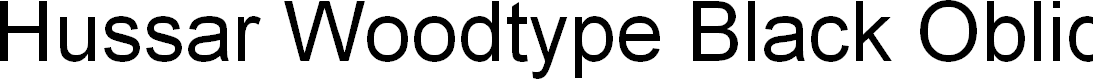 Preview image for Hussar Woodtype Black Oblique