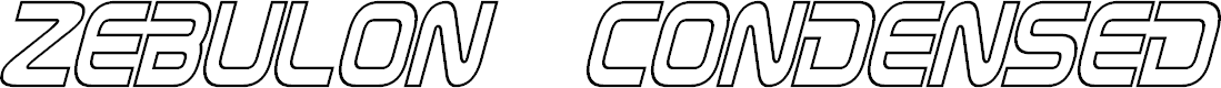 Preview image for Zebulon Condensed Hollow Italic