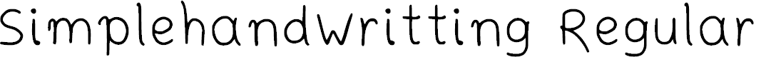 Preview image for Simplehandwritting Regular