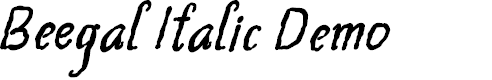 Preview image for Beegal Italic Demo