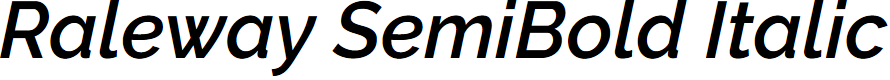 Preview image for Raleway SemiBold Italic