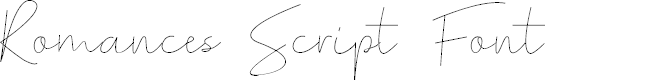 Preview image for Romances Script Font