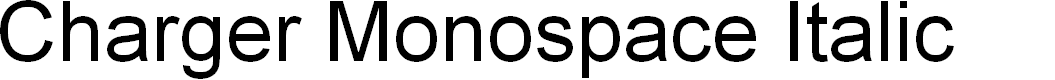 Preview image for Charger Monospace Italic