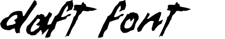 Preview image for Daft Font