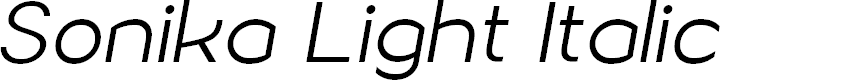 Preview image for Sonika PERSONAL USE Light Italic