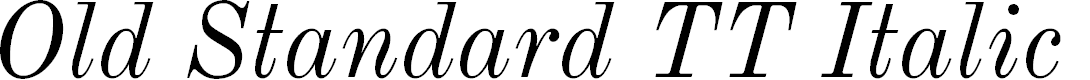 Preview image for Old Standard TT Italic