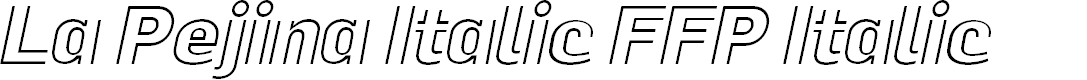 Preview image for La Pejina Italic FFP Italic