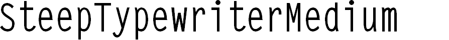 Preview image for SteepTypewriterMedium