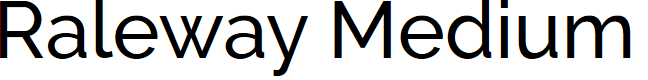 Preview image for Raleway Medium